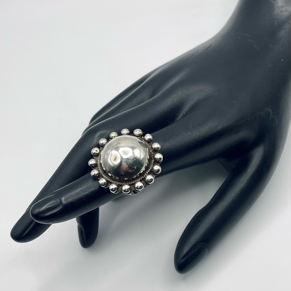 Authentic Vintage Navajo Fred Harvey Era Sterling Silver Dome Ring
